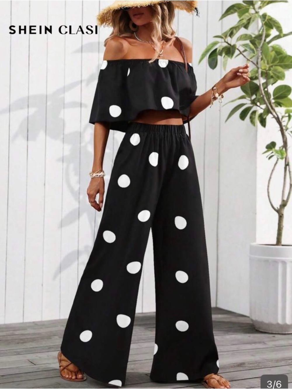 SHEIN Black and white two piece outfit   Brand new